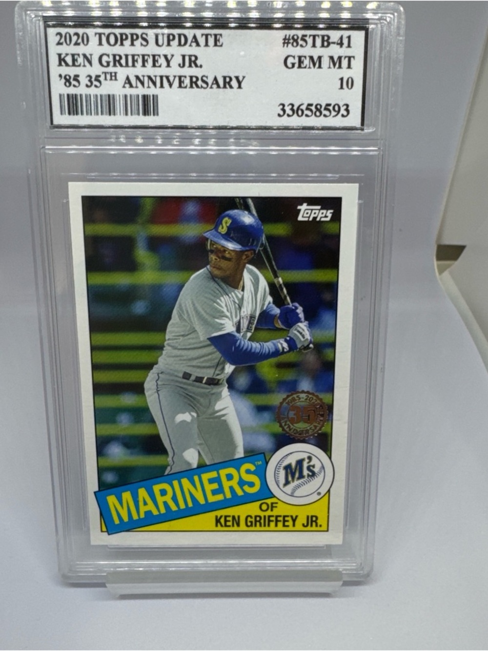 Topps Mariners Blue Yellow Ken Griffey Jr. Card